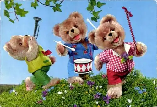 Ak Teddybären, musizierende Teddys