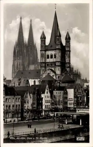 Ak Köln am Rhein, Dom, St. Martin