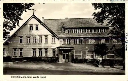 Ak Clausthal Zellerfeld im Oberharz, Wolfs Hotel