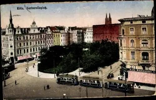 Ak Köln, Barbarossaplatz, Straßenbahn