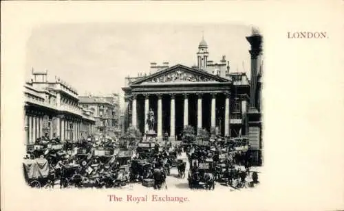 Ak London City England, Bank of England & Royal Exchange