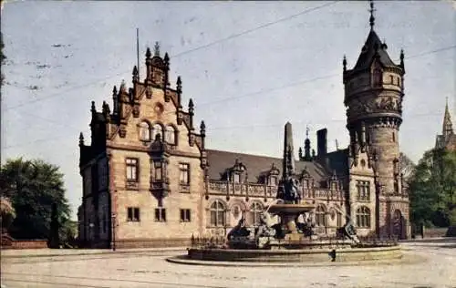 Ak Hannover in Niedersachsen, Wasserkunst mit Brunnen