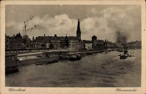 Ak Düsseldorf am Rhein, Teilansicht, Kirche