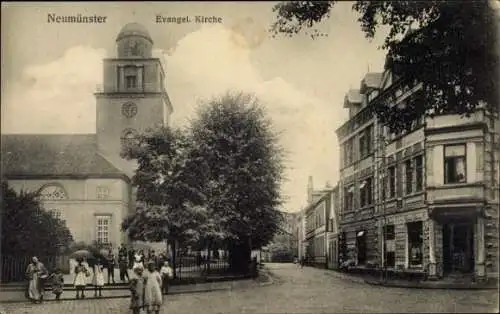 Ak Neumünster in Holstein, evangelische Kirche