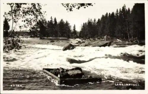 Ak Kotka Südfinnland, Langinkoski, Reissender Strom im Fluss