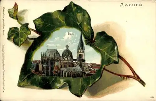 Efeublatt Litho Ak Aachen, Dom