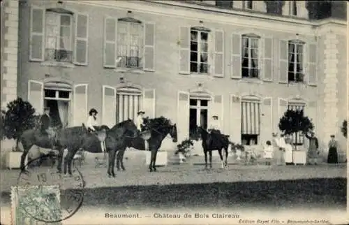 Ak Beaumont Sarthe, Chateau de Bois Claireau