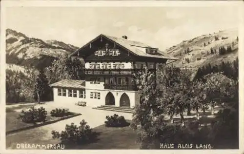 Foto Ak Oberammergau in Oberbayern, Haus Alois Lang