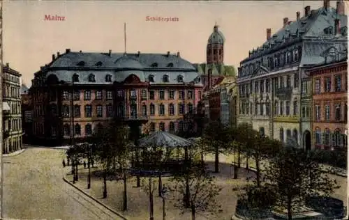 Ak Mainz am Rhein, Schillerplatz