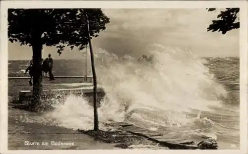 Ak Konstanz am Bodensee, Sturm am Bodensee