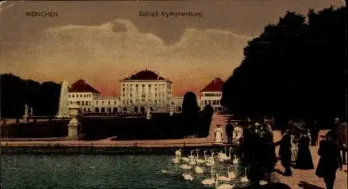 Ak Nymphenburg München Bayern, Königliches Schloss Nymphenburg