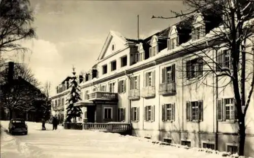 Ak Bad Brambach im Vogtland, Vogtland-Haus im Winter