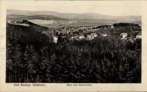 Ak Bad Sachsa im Harz, Blick vom Katzenstein