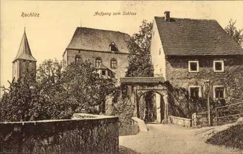 Ak Rochlitz an der Mulde, Aufgang zum Schloss