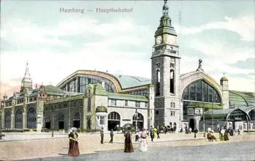 Ak Hamburg Mitte St. Georg, Hauptbahnhof