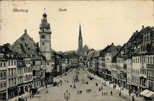 Ak Altenburg in Thüringen, Markt, Kirche