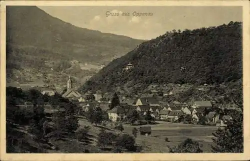 Ak Oppenau im Schwarzwald, Panorama, Kirche