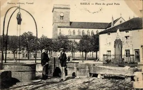 Ak Saulx Haute-Saône, Place du Grand Puits