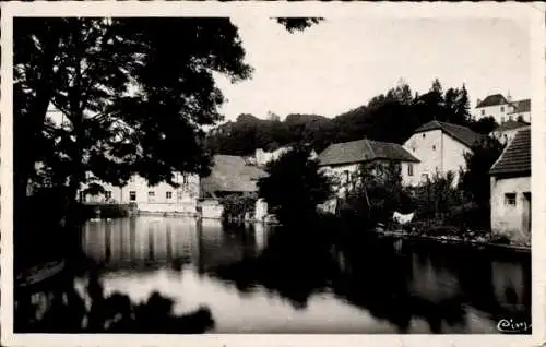 Ak Montbozon Haute Saône, Moulin sur l'Ognon, Schloss