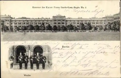 Ak Berlin Tempelhof, Kaserne Kaiser Franz Garde-Grenadier-Regiment Nr. 2, Wache