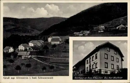 Ak Altenstein Häg Ehrsberg im Schwarzwald Baden, Gasthaus zur Burg Altenstein