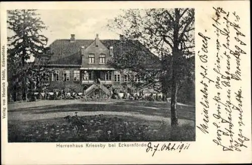 Ak Rieseby in Schleswig Holstein, Gut Krieseby, Herrenhaus