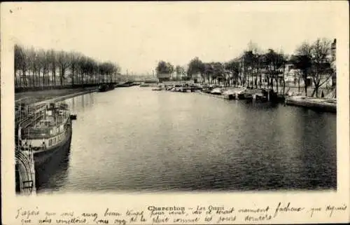 Ak Charenton le Pont Val de Marne, Les Quais