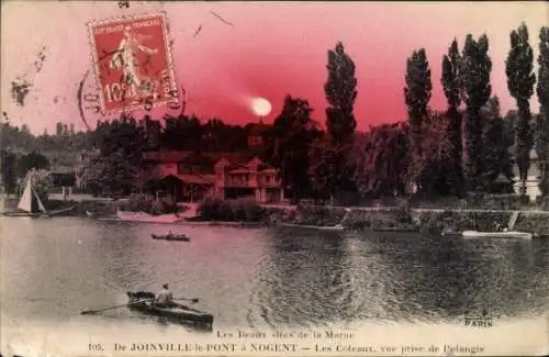 Ak Joinville le Pont Val de Marne, Les Coteaux, Blick von Polangis aus