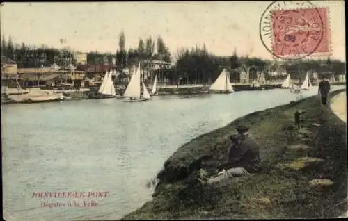 Ak Joinville le Pont Val de Marne, Segelregatten