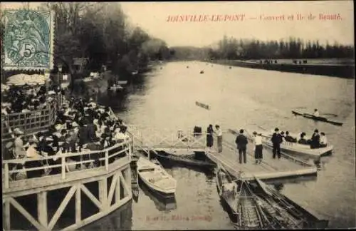 Ak Joinville le Pont Val de Marne, Convert und Ile de Beauté