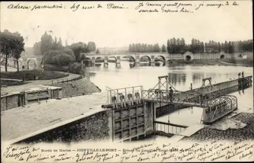 Ak Polangis Joinville le Pont Val de Marne, Kanalschleuse