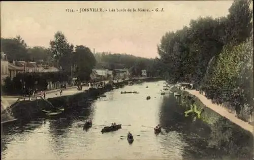 Ak Joinville le Pont Val de Marne, Ufer der Marne