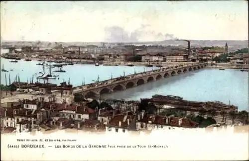 Ak Bordeaux Gironde, Les Bords de la Garonne