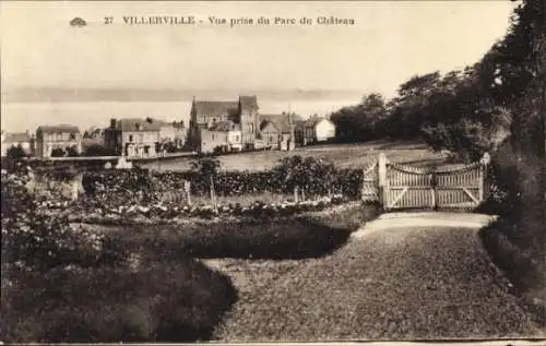 Ak Villerville Calvados, Vue prise du Parc du Chateau