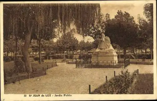 Ak Saint Jean de Luz Pyrénées Atlantiques, Jardin Public