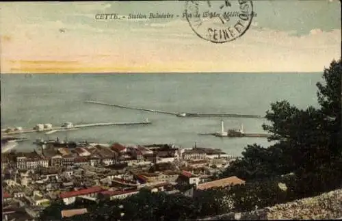 Ak Cette Hérault, Station Balneaire, Vue de la Mer