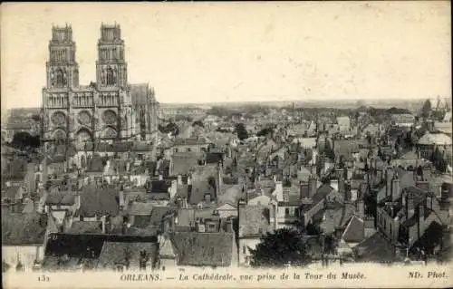 Ak Orléans Loiret, Cathedrale, Vue prise de la Tour du Musee