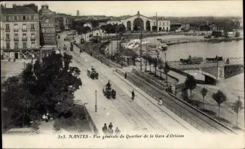 Ak Nantes Loire Atlantique, Vue generale du Quartier de la Gare d'Orleans