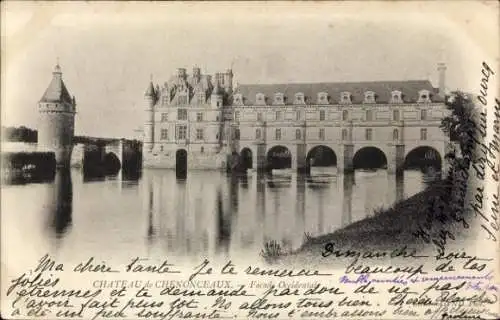 Ak Chenonceaux Indre et Loire, Chateau, Facade Occidentale