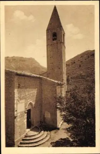 Ak Peille Alpes Maritimes, Kirche, Glockenturm