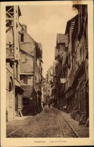 Ak Lisieux Calvados, Rue aux Fevres