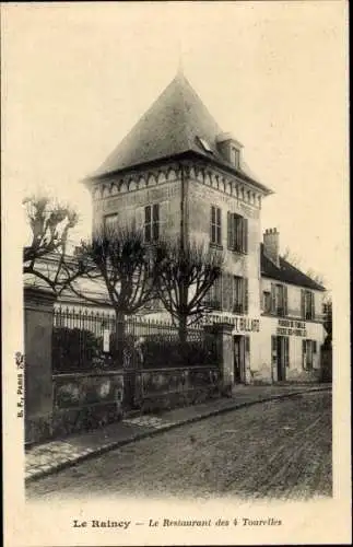 Ak Le Raincy Seine Saint Denis, Das Restaurant des 4 Tourelles