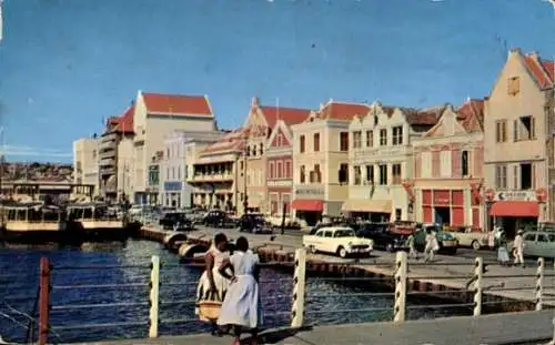 Ak Curaçao Niederländische Antillen Karibik, Handelskade