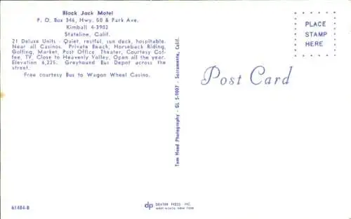 Ak Stateline Nevada USA, Black Jack Motel