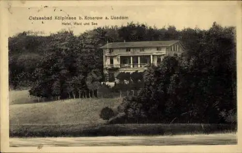 Ak Ostseebad Kölpinsee auf Usedom, Hotel Wald und See