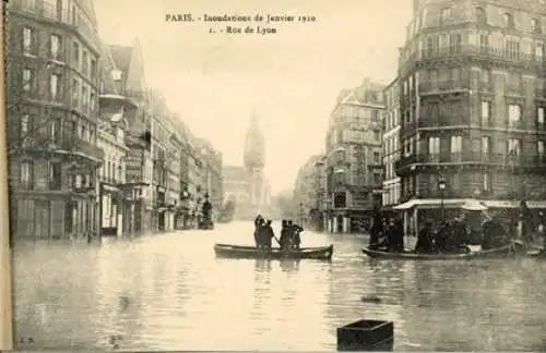 kleines Album mit 20 Bilder Inondations De Paris Janvier 1910