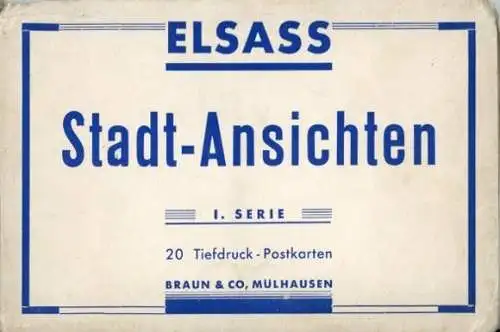 kleines Album Elsass Stadt-Ansichten, 20 AK