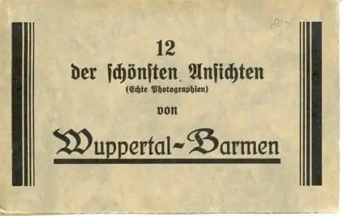 Set von 12 AK der schönsten Ansichten von Wuppertal Barmen