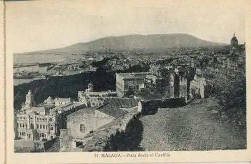 kleines Album mit 6 Ak Málaga Spanien