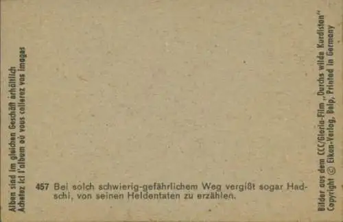 Sammelbild Karl May, Filmszene Durchs wilde Kurdistan, Nr. 457, Hadschi